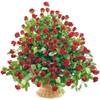 100 roses in a basket