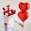 22 Roses And Cupid Bouquet Gift For Valentine's Day Online