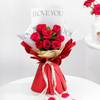 Gift 8 Red Roses Bouquet and Love You Cake Combo