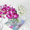 Gift Assorted Flowers in Globe Vase (33 Stems)