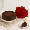 Cake & Red Roses