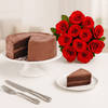 Chocolate Cake & Red Roses Online