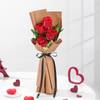 Gift Classic Red Roses and Valentine Cake Combo
