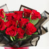 Buy Elegant 12 Red Roses Bouquet For Valentine's Day