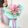 Gift Elegant Aqua Pink Roses Bouquet