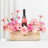Buy Elegant Blooms And Wine Delight