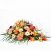 Funeral Bouquet Autumn colours with texted Ribbon Online