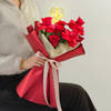 Buy LED Red Rose Bouquet & Heart Cake Combo
