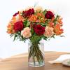 Mixed bouquet of warm orange and red tones Online