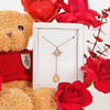 Buy Personalized Jewels And Teddy Valentine's Day Hamper