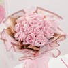 Shop Pink Rose Bouquet and White Cream Cake Combo