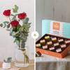 Three roses and Chocolate Online