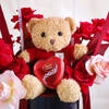 Shop Valentine's Day Roses, Teddy, And Balloons Arrangement