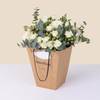 White and green bouquet with decorative bag - Vert coton Online