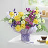 Gift Yellow Roses and Purple Alstroemeria Bloom Box