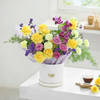 Yellow Roses and Purple Alstroemeria Bloom Box