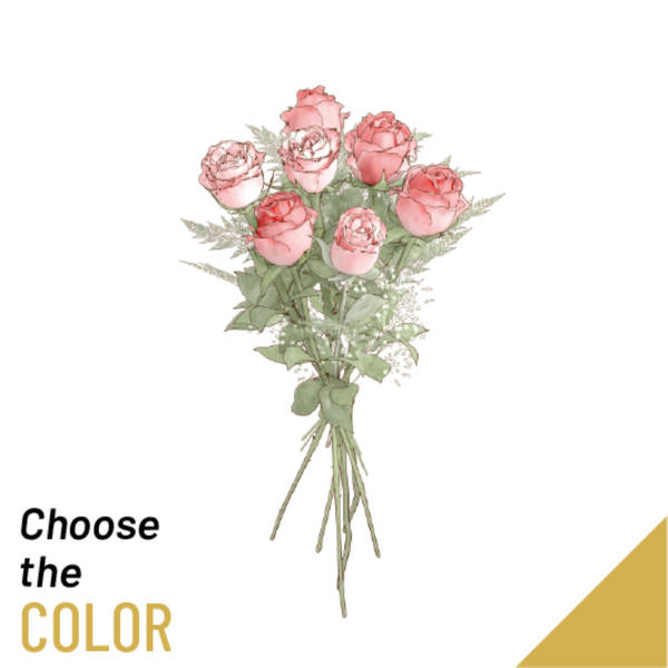 7 roses medium stemmed