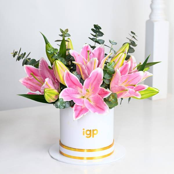 Blush Lily Floral Arrangement