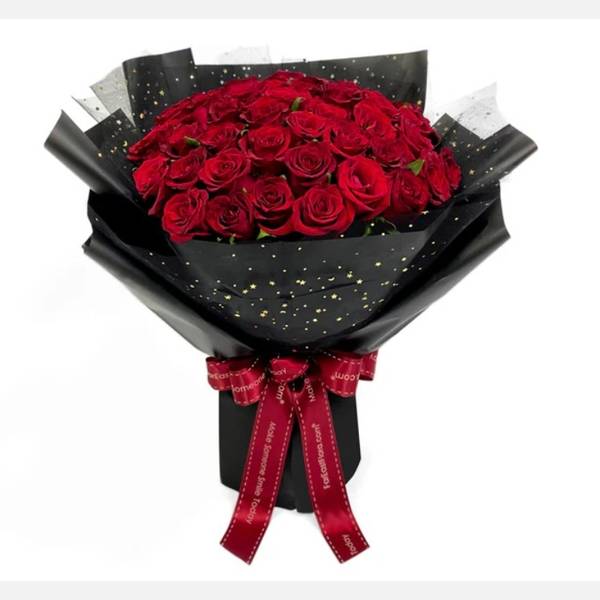 Crimson Passion Roses Bouquet