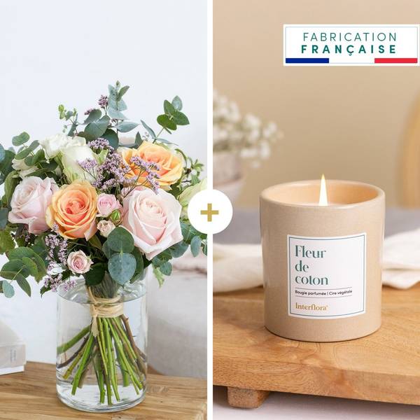 Delicatesse et sa bougie - Pastel roses and candle