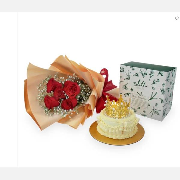 Flowers with Edith Patisserie Madagascan Vanilla Crown Cake