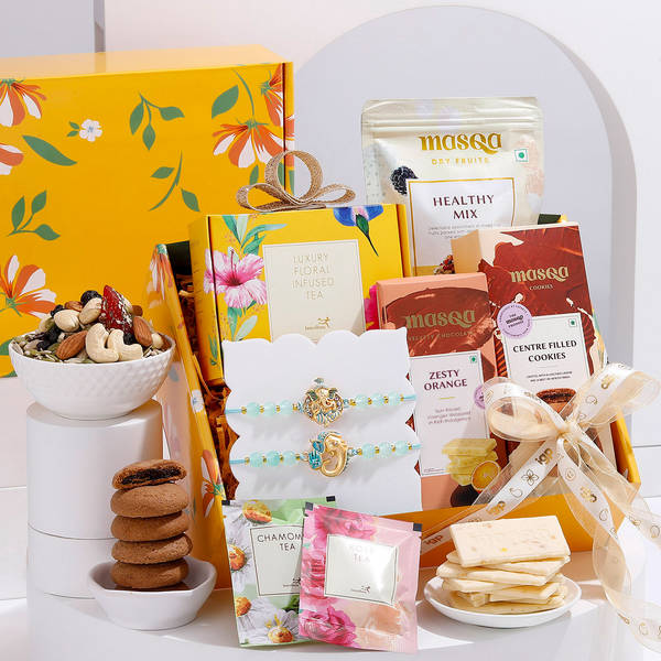 Gleaming Lord Ganesha Rakhi Hamper