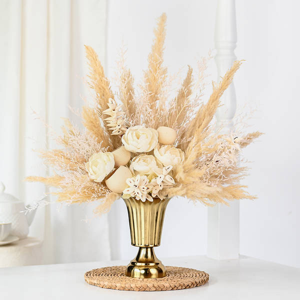 Golden Grace Dry Flower Goblet Arrangement