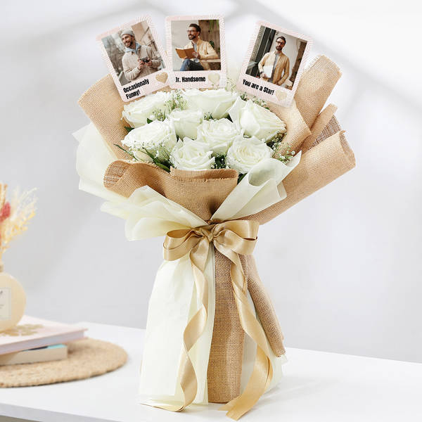 Serene Blooms Personalized Fridge Magnet Bouquet For Him