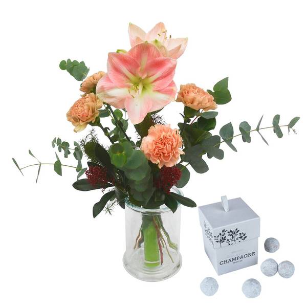 Sweet Christmas greetings with Champagne truffles