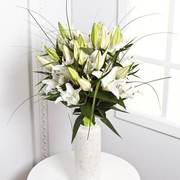 Sympathy Bouquet with White Lilies