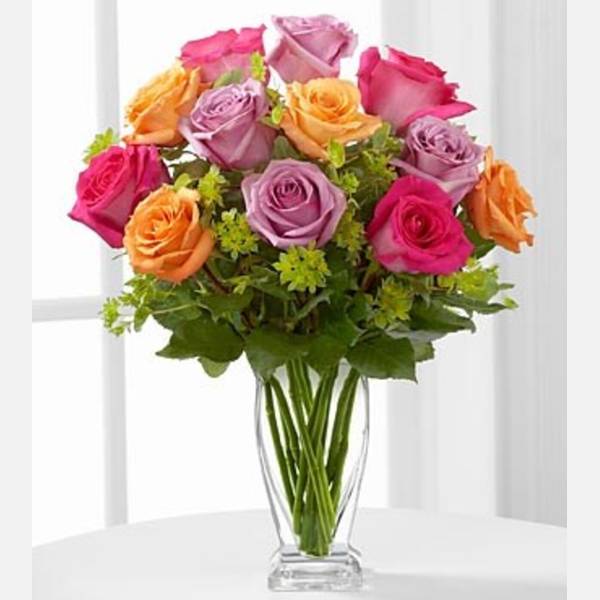 The Pure Enchantment Rose Bouquet by FTD - VASE INCLUDED