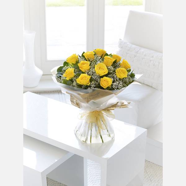 Yellow and Rose Hand Tied