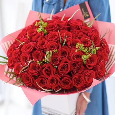 Red Roses Order Luxury 50 Red Roses: Order Flowers Online | Interflora India | ID1438348